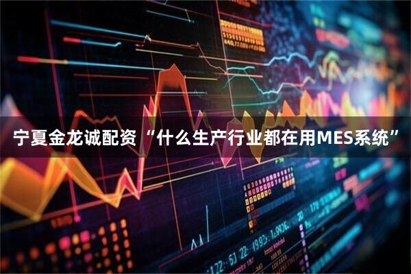 宁夏金龙诚配资 “什么生产行业都在用MES系统”